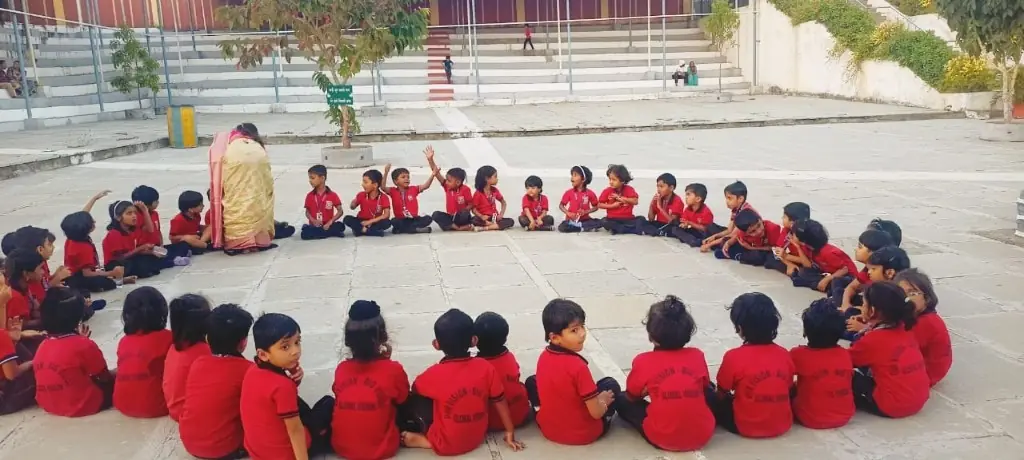 Circle time at Global Vision CBSE School